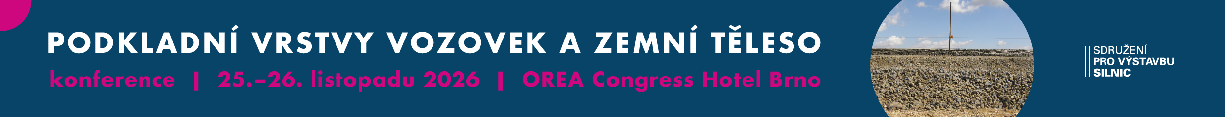 PVZT 2026 — Podkladní vrstvy vozovek a zemní těleso, konference 25.–26. listopadu 2026, OREA Congress Hotel Brno